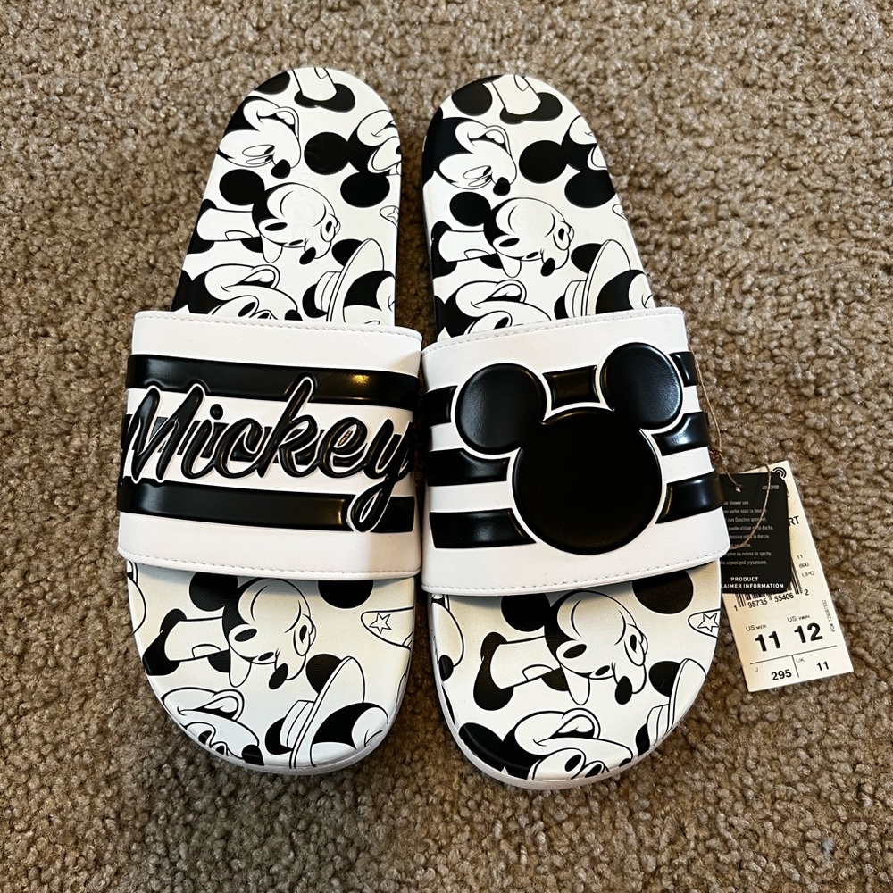ADIDAS DISNEY MICKEY MOUSE ADILETTE COMFORT SLIDES NWT